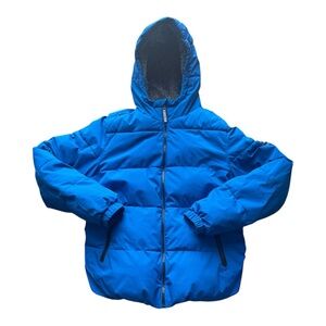 Zeroxposure Youth XXL 18/20 Blue Hooded Puffer Jacket Fleece Lined Winter Coat